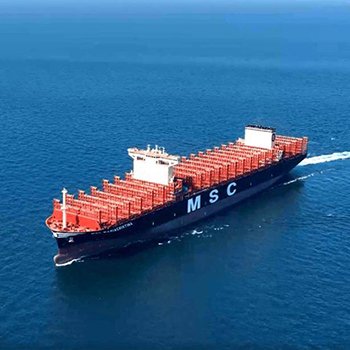 Ocean freight from China with container ship and port cranes
