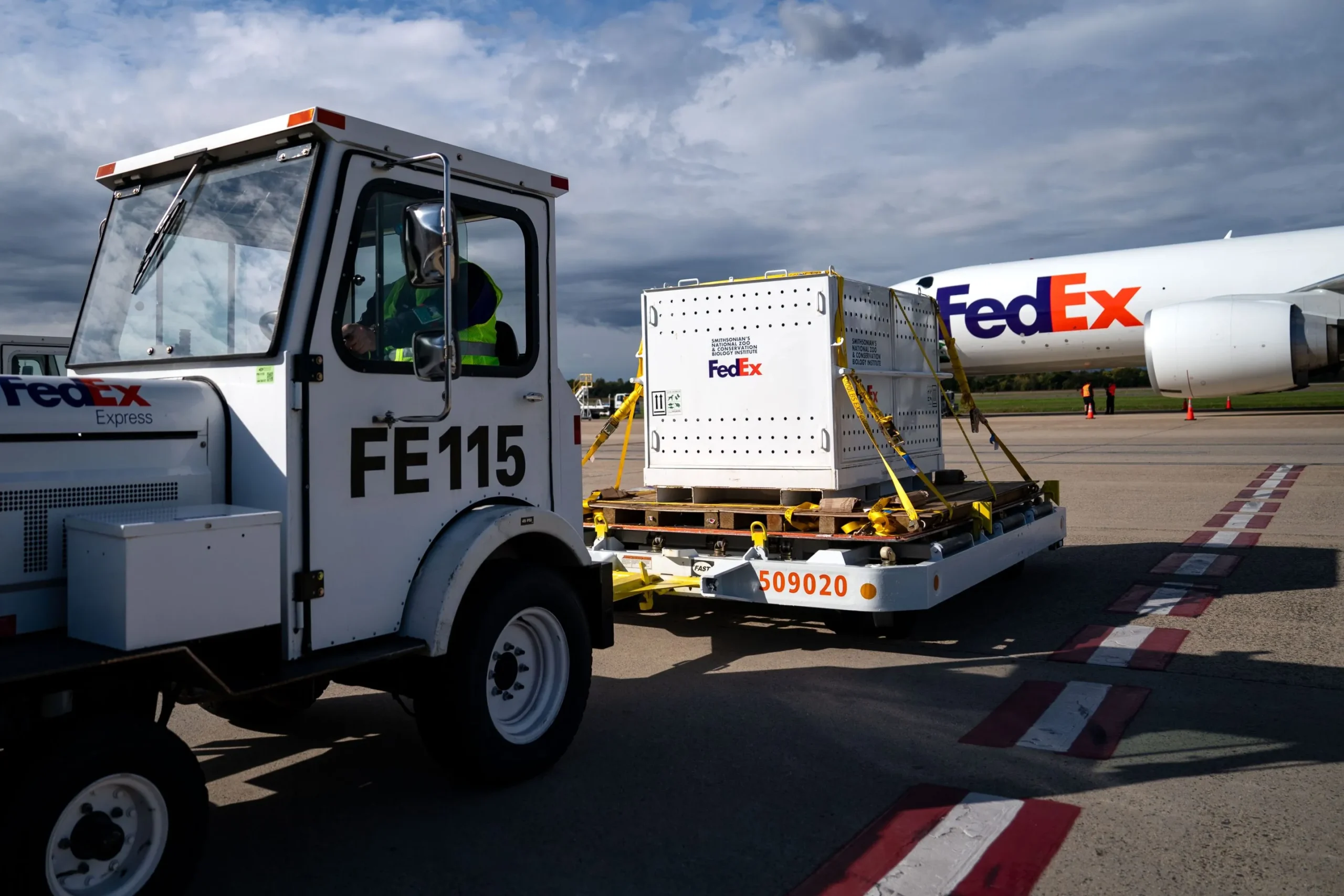 Air freight route network from China to global destinations